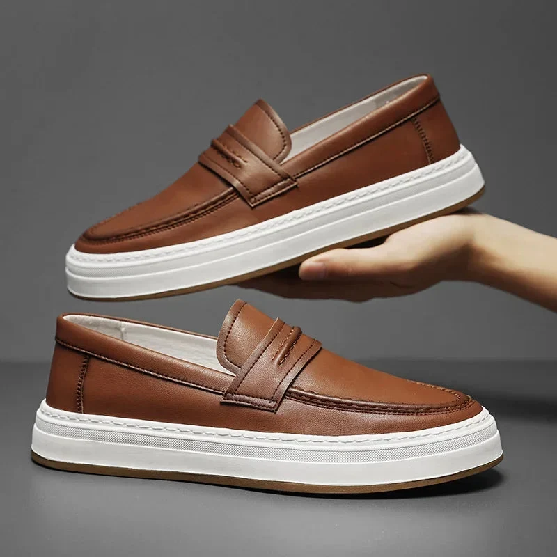 Moico Genuine Leather Loafers - Image 21