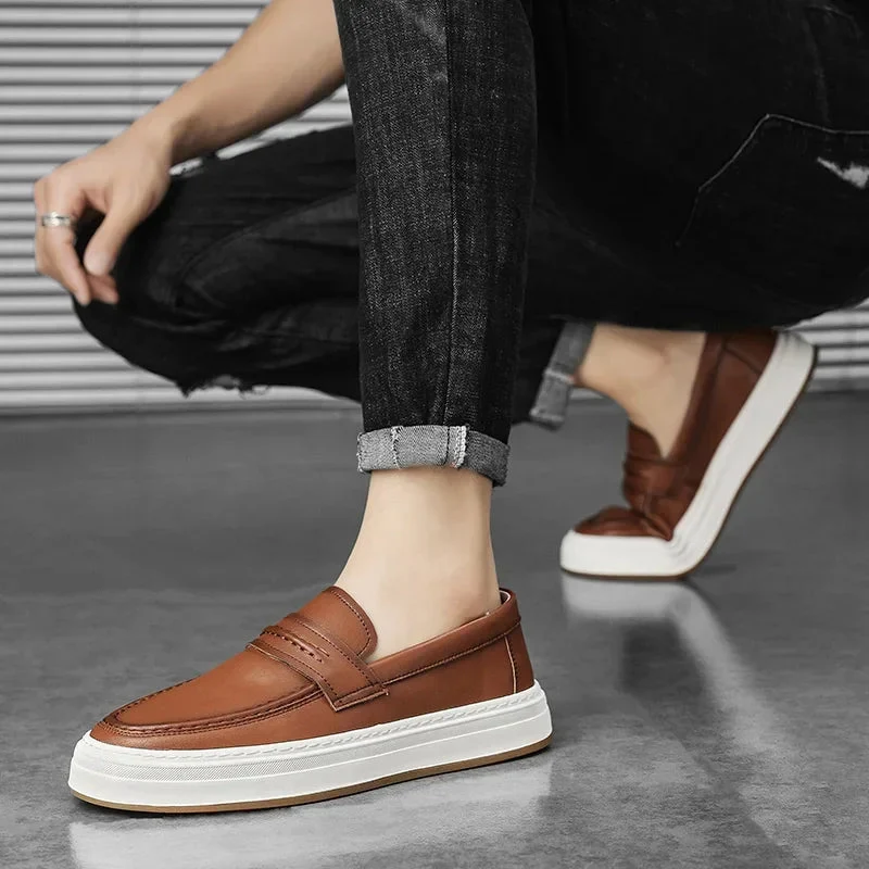 Moico Genuine Leather Loafers - Image 22
