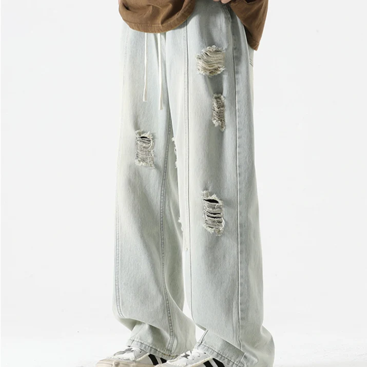 Nexus Distressed Denim Joggers - Image 11