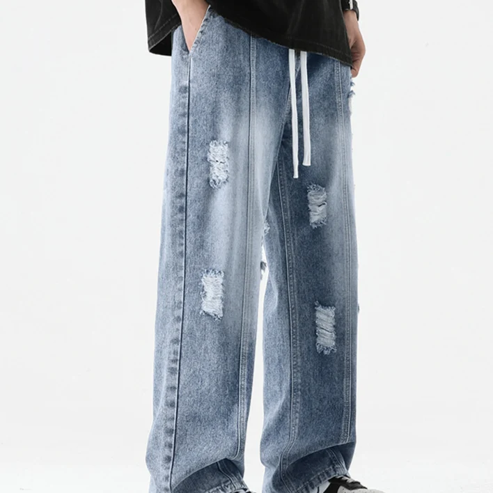 Nexus Distressed Denim Joggers - Image 4