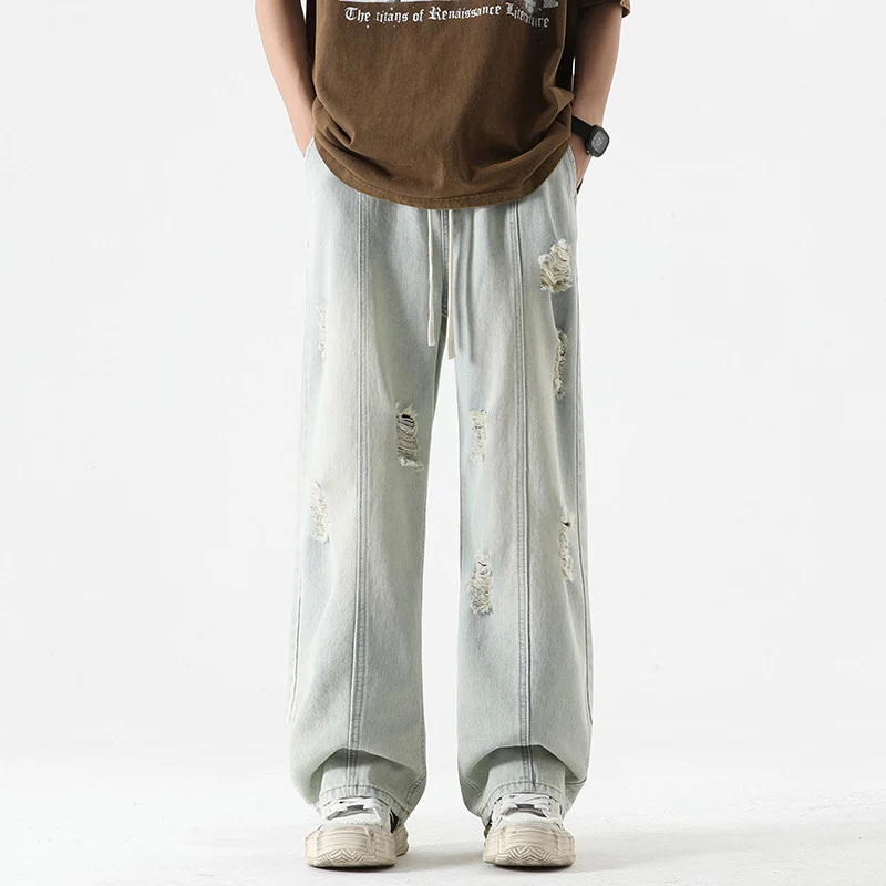 Nexus Distressed Denim Joggers - Image 9