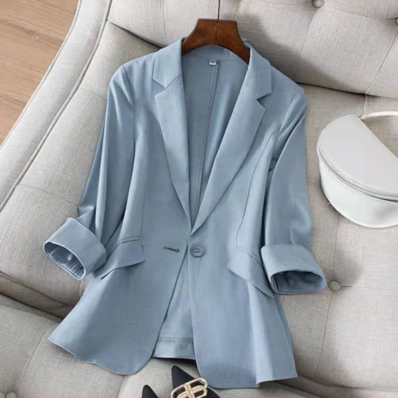 Noelle Rolled-Sleeve Blazer - Image 4