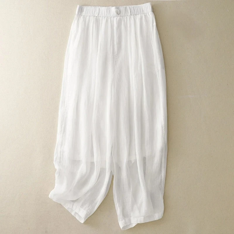 Nola Sheer-Layered Pants