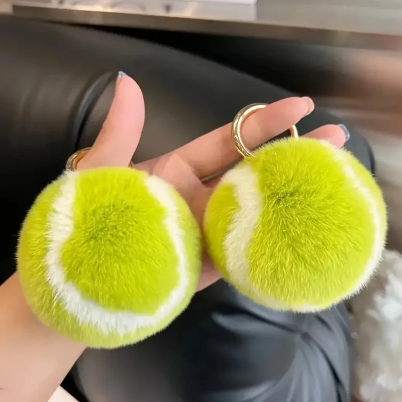 Plush Tennis Ball Keychain - Image 5