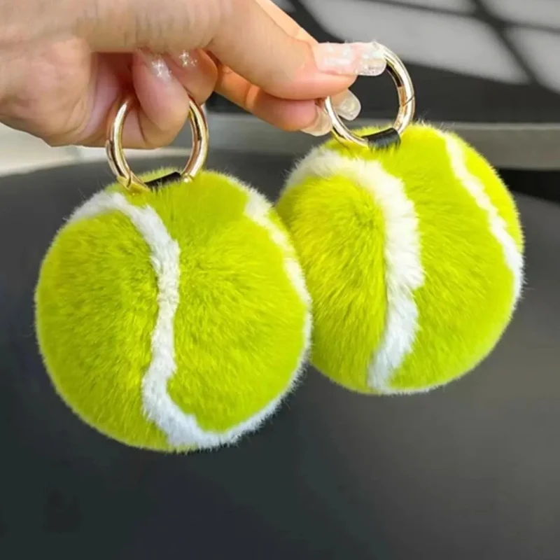 Plush Tennis Ball Keychain - Image 6