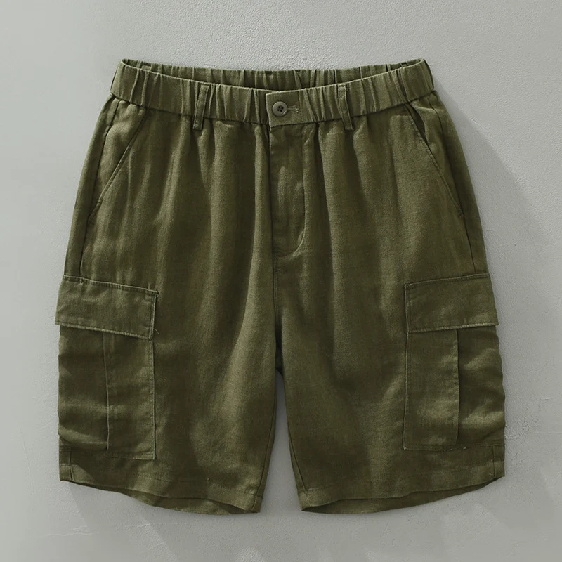 Positano Linen Cargo Shorts - Image 2