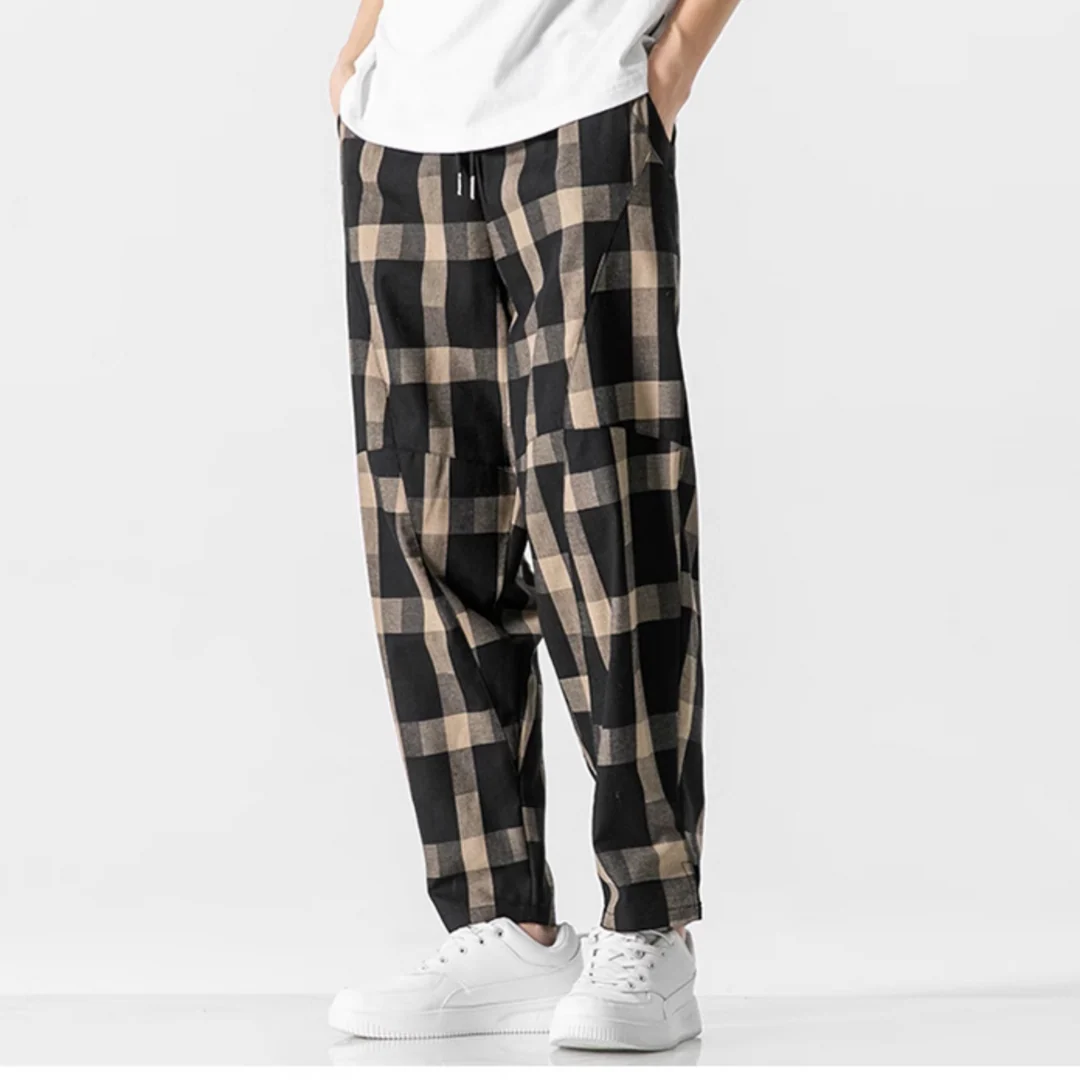 Preston Tapered Check Pants - Image 5