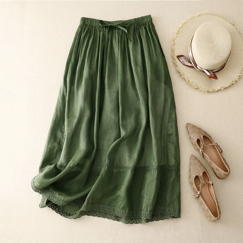 Rachel Linen Skirt - Image 2