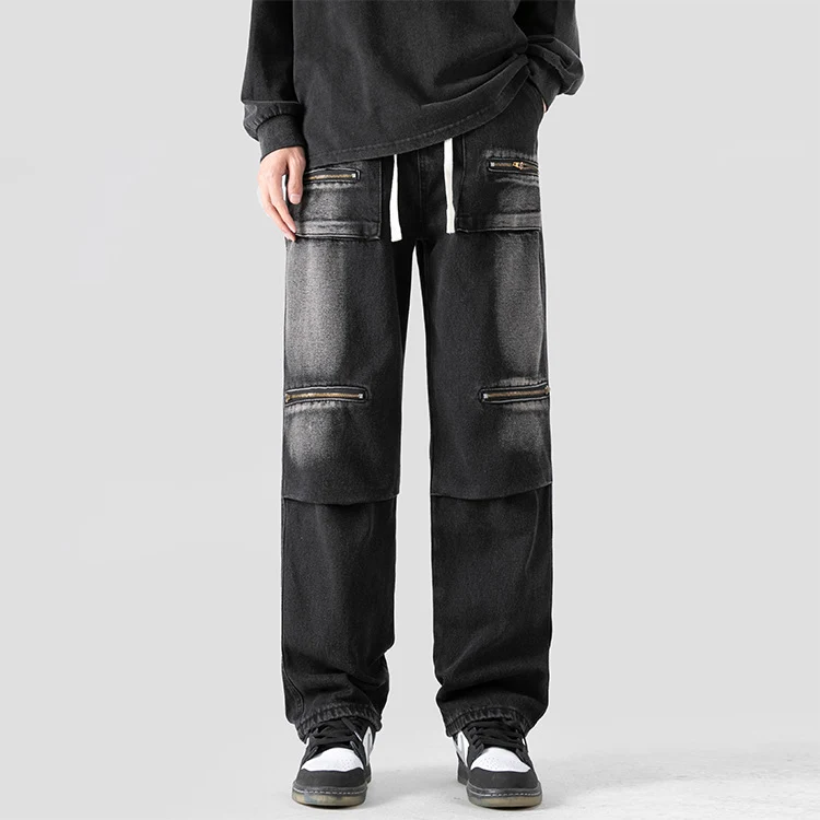 Rebel Washed Cargo Denim Pants
