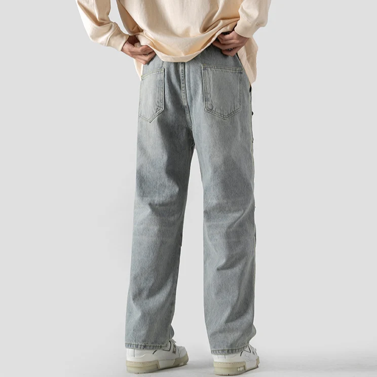 Rebel Washed Cargo Denim Pants - Image 10