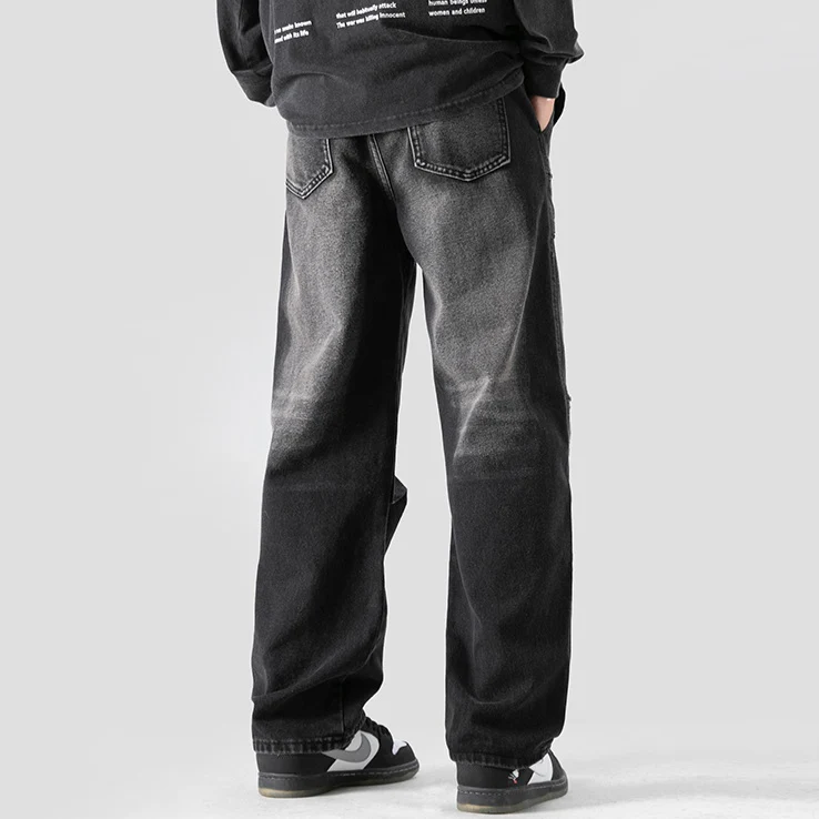Rebel Washed Cargo Denim Pants - Image 4