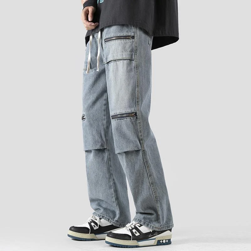 Rebel Washed Cargo Denim Pants - Image 5