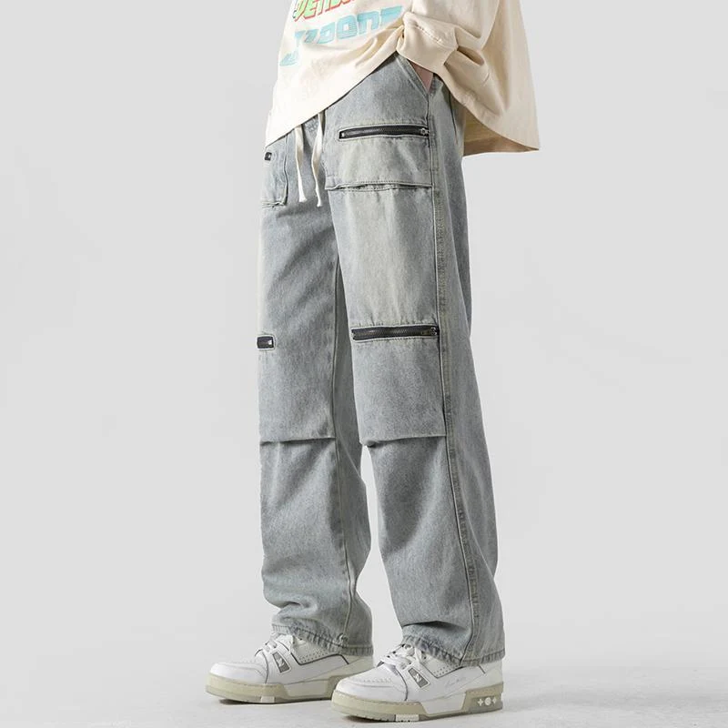 Rebel Washed Cargo Denim Pants - Image 9