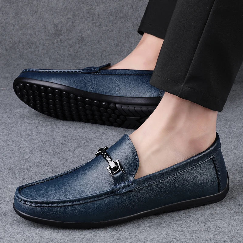 Rey Genuine Leather Loafers - Image 15