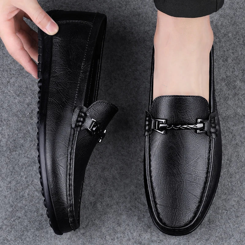 Rey Genuine Leather Loafers - Image 2
