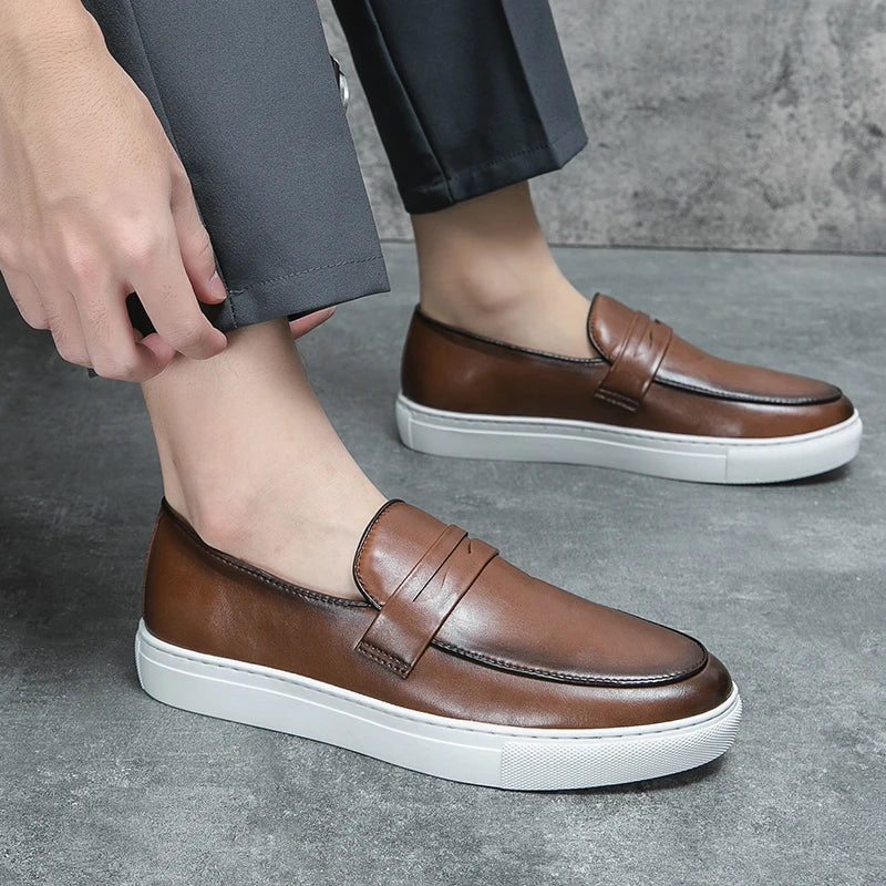 Reyes Genuine Leather Loafers - Image 12