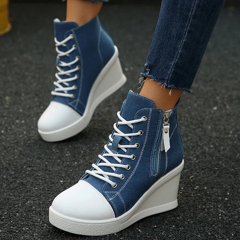 Rowan Canvas Wedge Sneaker - Image 10