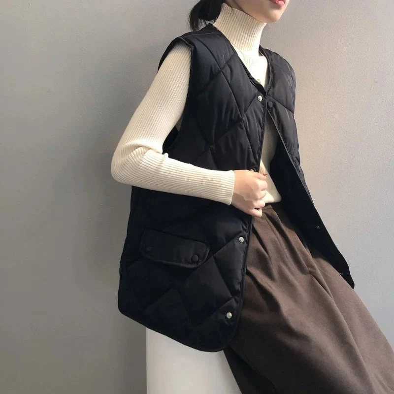 Sable Quilted Bomber Vest - Image 6
