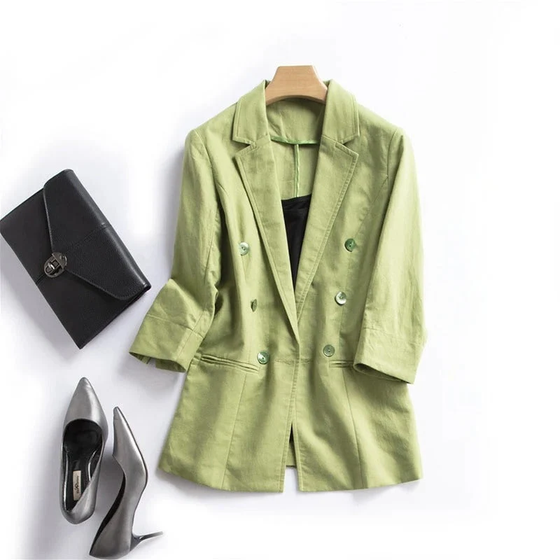 Sienna Ruched Sleeve Blazer - Image 2