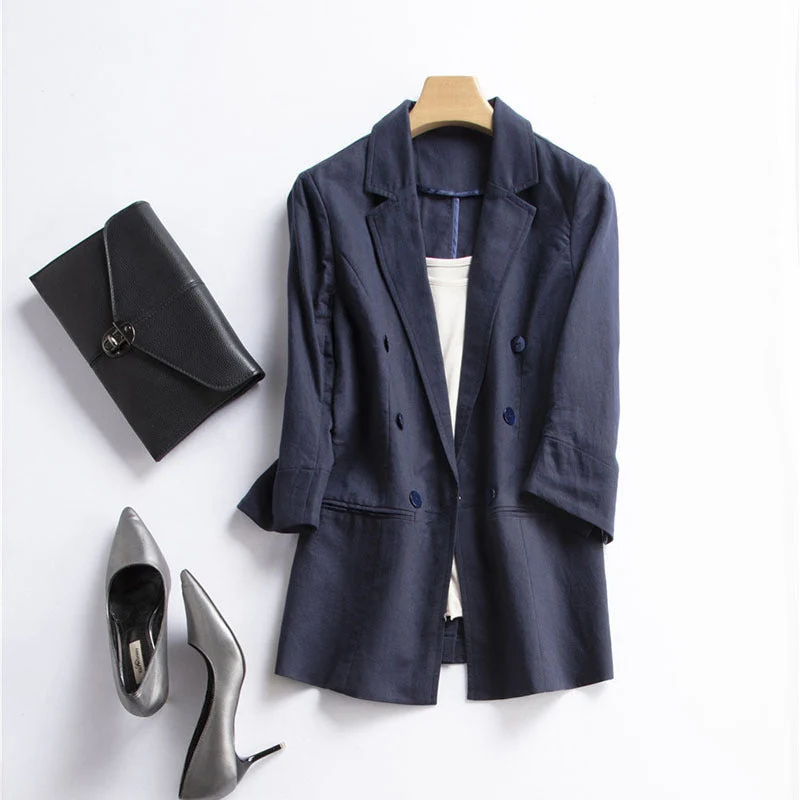 Sienna Ruched Sleeve Blazer - Image 3