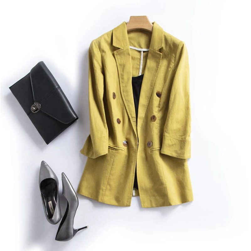 Sienna Ruched Sleeve Blazer - Image 4