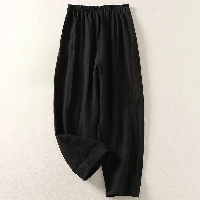 Sofia Tapered Relax-Fit Linen Pants - Image 3