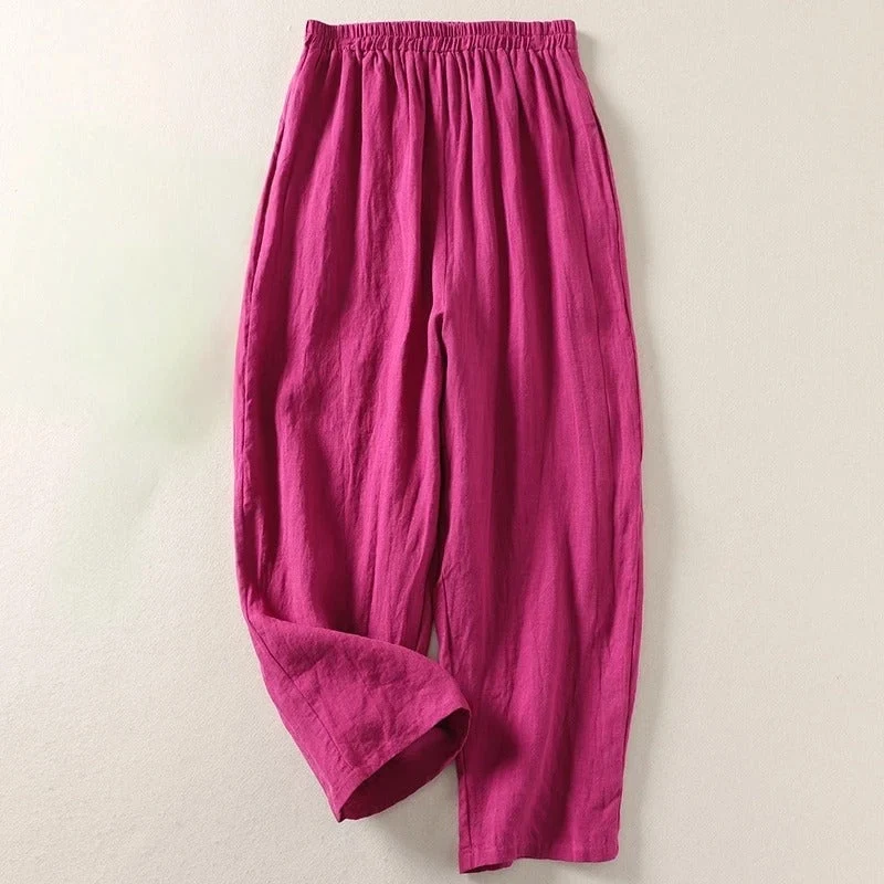Sofia Tapered Relax-Fit Linen Pants - Image 4