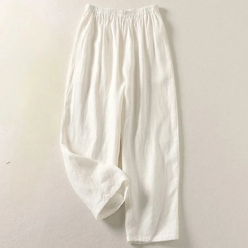 Sofia Tapered Relax-Fit Linen Pants - Image 5