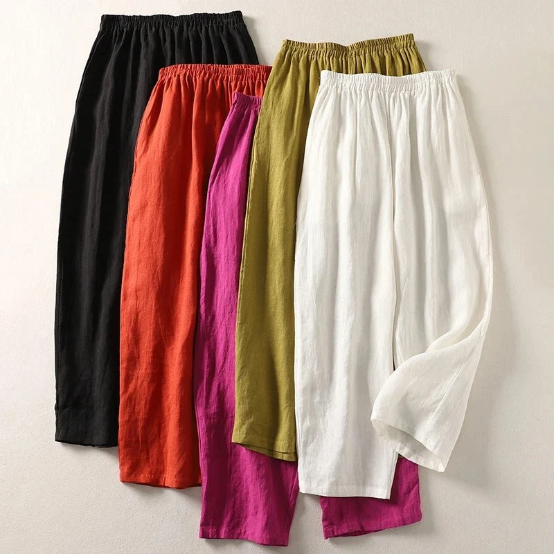 Sofia Tapered Relax-Fit Linen Pants - Image 6