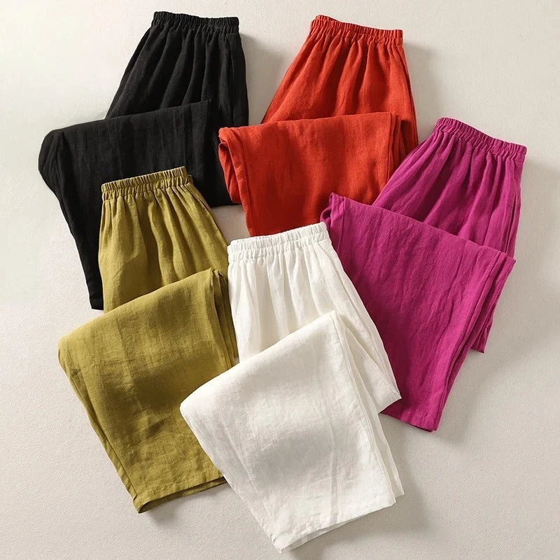 Sofia Tapered Relax-Fit Linen Pants - Image 7