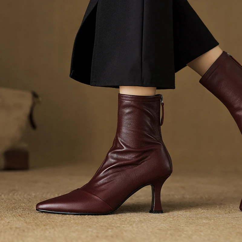 Solven Pointed Slim Boots - Image 3