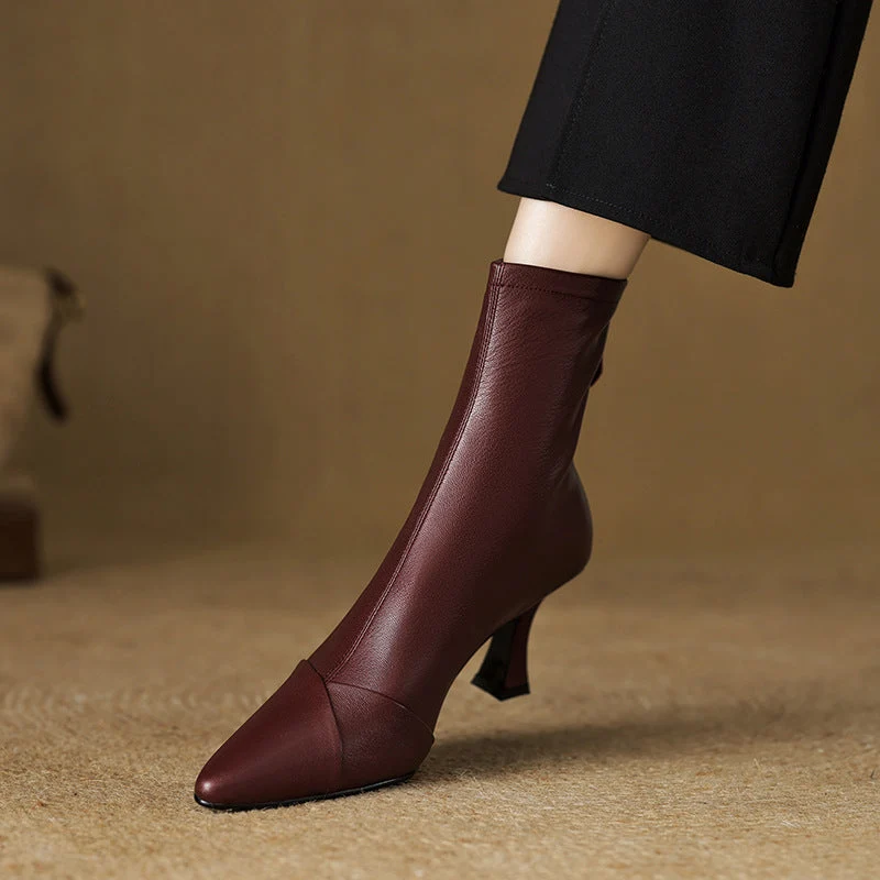 Solven Pointed Slim Boots - Image 5