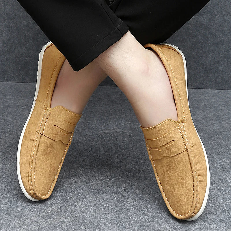 Travor Genuine Leather Loafers - Image 11