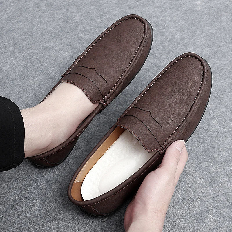 Travor Genuine Leather Loafers - Image 15