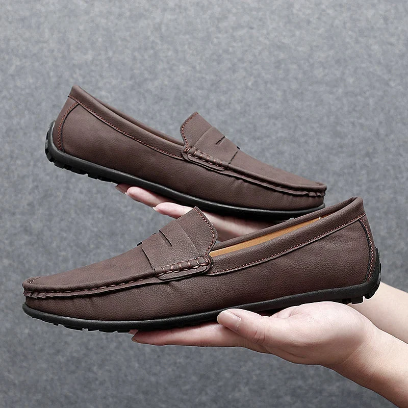 Travor Genuine Leather Loafers - Image 17
