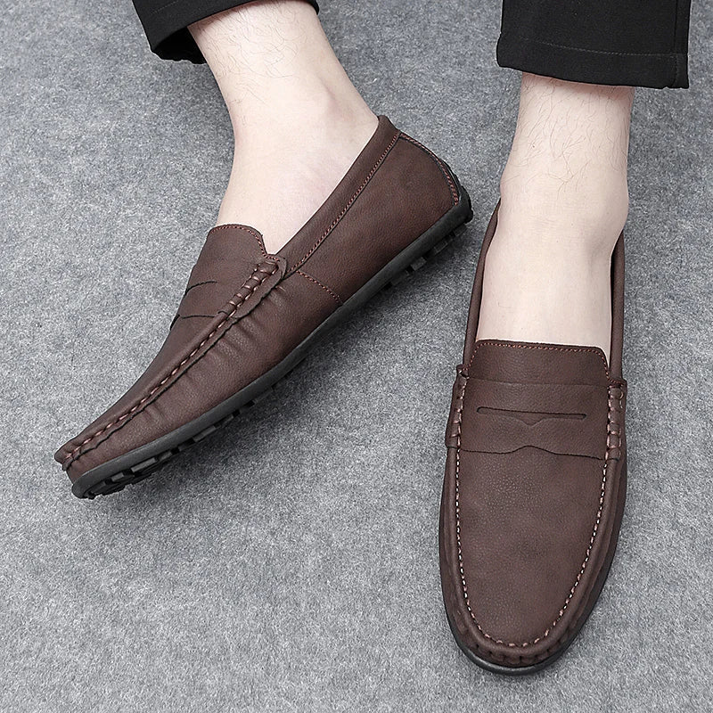 Travor Genuine Leather Loafers - Image 18