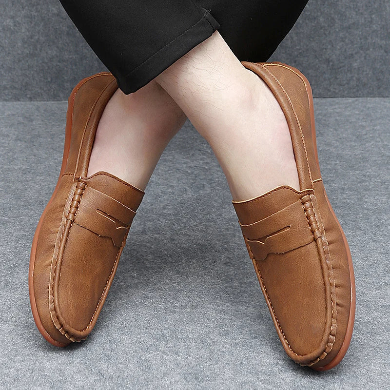 Travor Genuine Leather Loafers - Image 2