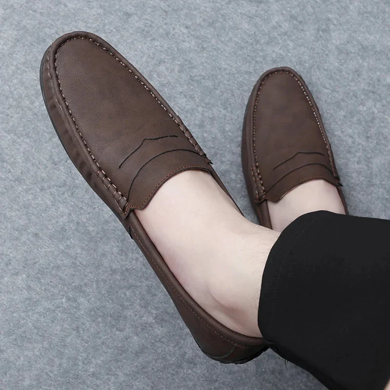 Travor Genuine Leather Loafers - Image 21