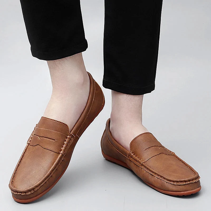 Travor Genuine Leather Loafers - Image 3
