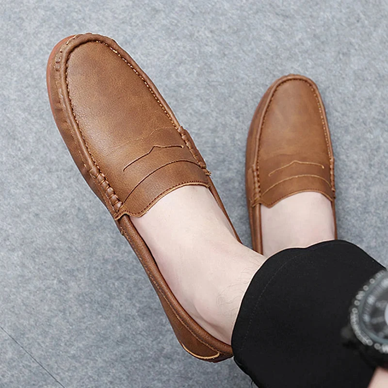 Travor Genuine Leather Loafers - Image 4