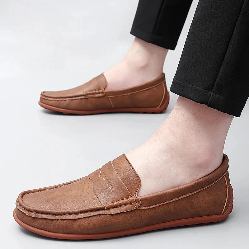 Travor Genuine Leather Loafers - Image 7