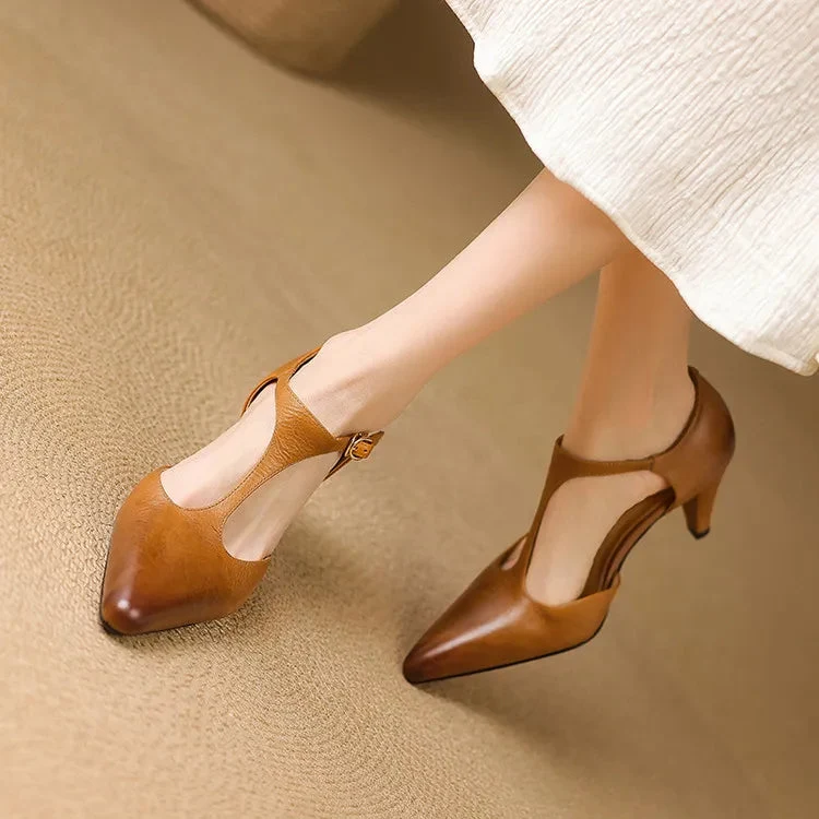 Triana Genuine Leather Heels - Image 5