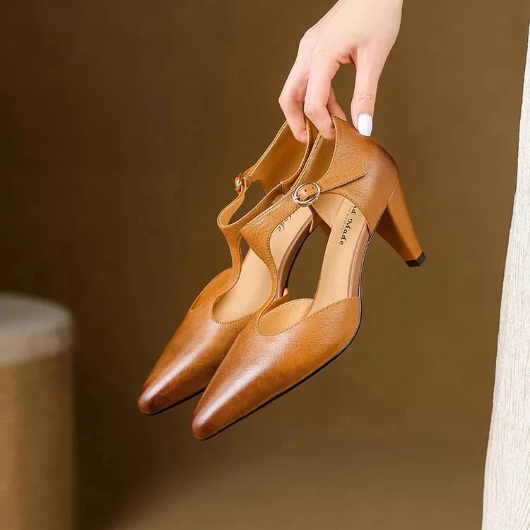 Triana Genuine Leather Heels - Image 6