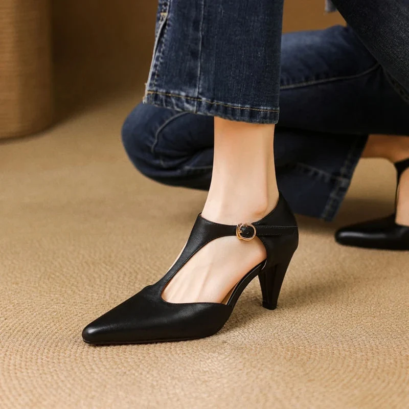 Triana Genuine Leather Heels - Image 7