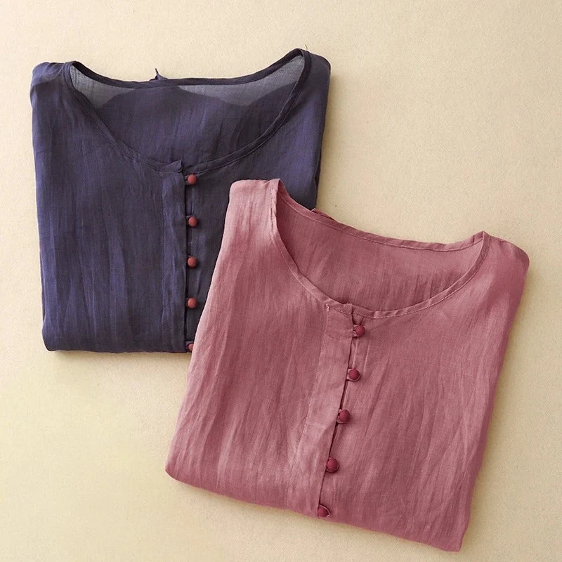 Valeria Curve-Hem Blouse - Image 4