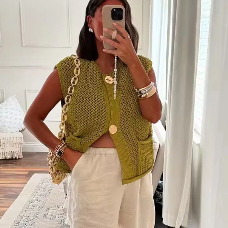 Vess Knitted Vest - Image 7