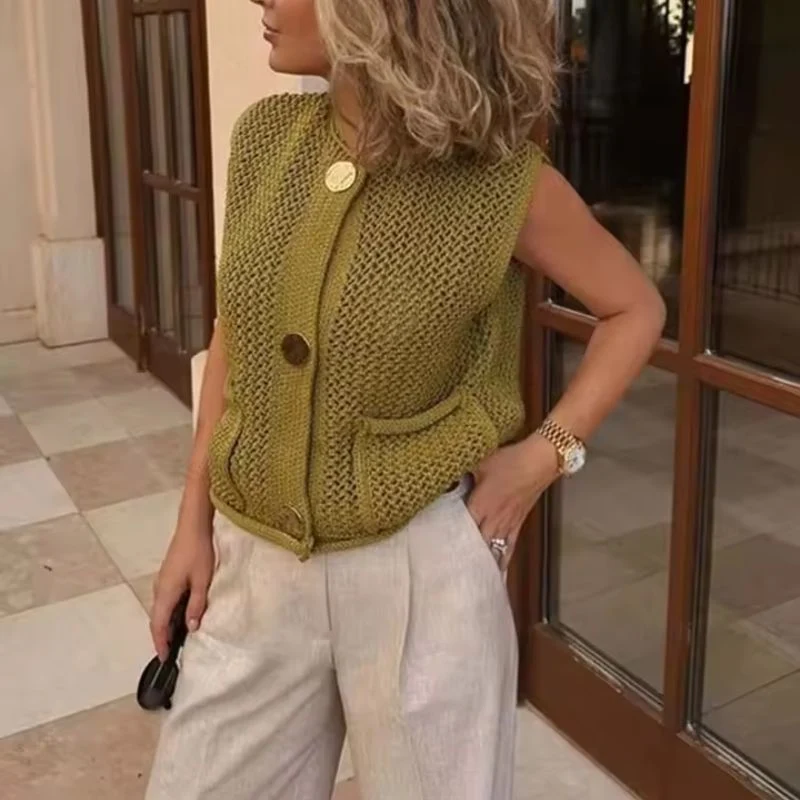 Vess Knitted Vest - Image 8