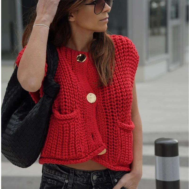 Vess Knitted Vest - Image 9