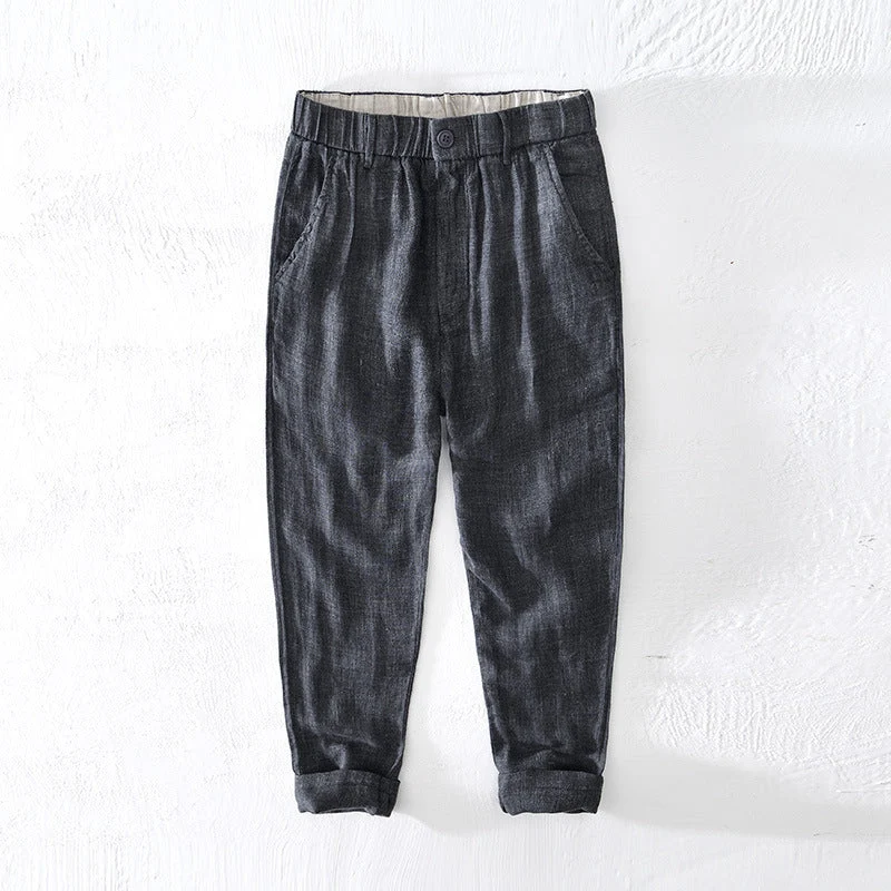 Vesta Rolled-Hem Linen Trousers
