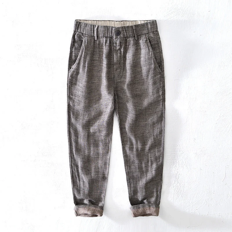 Vesta Rolled-Hem Linen Trousers - Image 2
